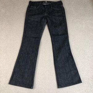 Vintage 7‎ Seven For All Mankind Jeans Womens 28 Blue Flare Y2k Retro Low Rise